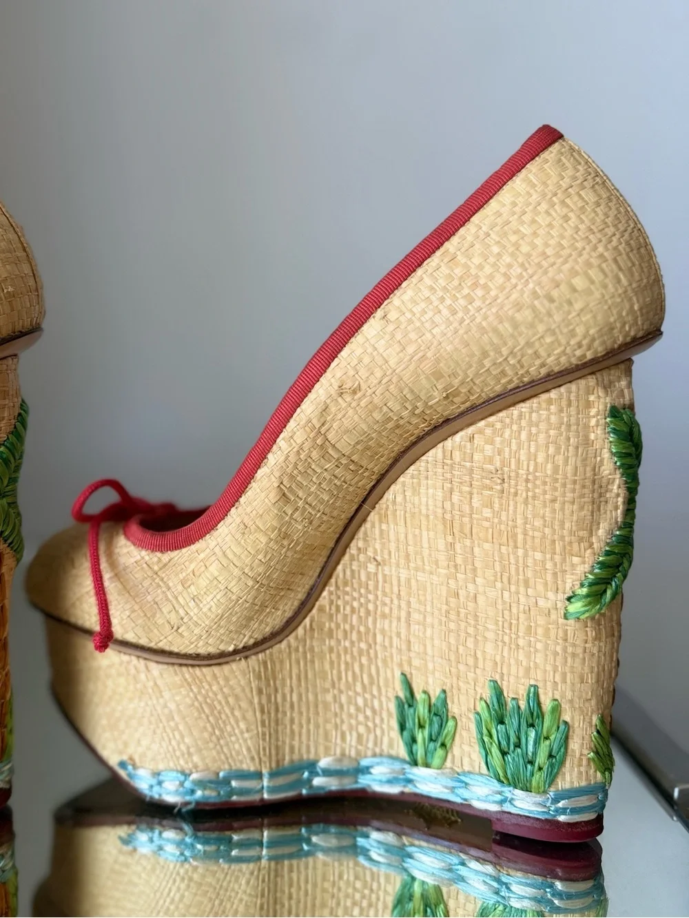 Charlotte Olympia x Miami flamingo Wedge 36.5 $1,295